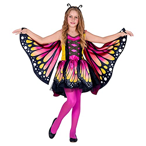 Widmann 10865 – Costume da farfalla, vestito con tutù, ali, ali, antenne, animali, feste a tema, carnevale