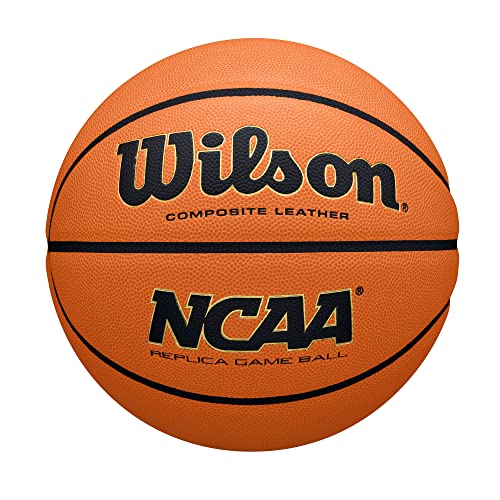 Wilson Pallone da Basket NCAA EVO NXT REPLICA, Pelle Composita, Utilizzo Indoor e Outdoor
