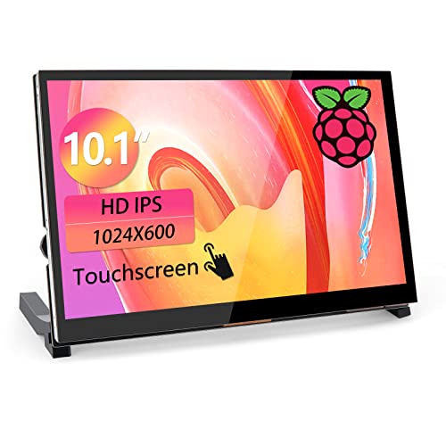 WIMAXIT Raspberry Pi 4 Touch Screen, 10.1 pollici Monitor touch portatile 1024X600 IPS con doppia USB HDMI Angolo di visione 178° per Raspberry Pi 4 3 2 Zero B+ Modello B Xbox PS4 iOS Win7 8 10