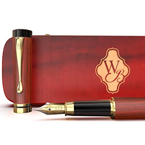 Wordsworth & Black Set penne stilografiche, legno di bambù premium...
