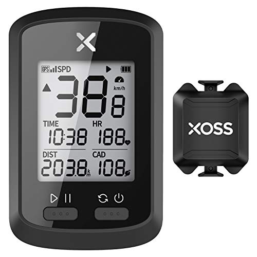 XOSS G+ Ciclocomputer Tachimetro Wireless GPS Bici da Strada Impermeabile MTB Bicicletta Bluetooth Ant + con Computer da Ciclismo Cadenza (Combo 1)