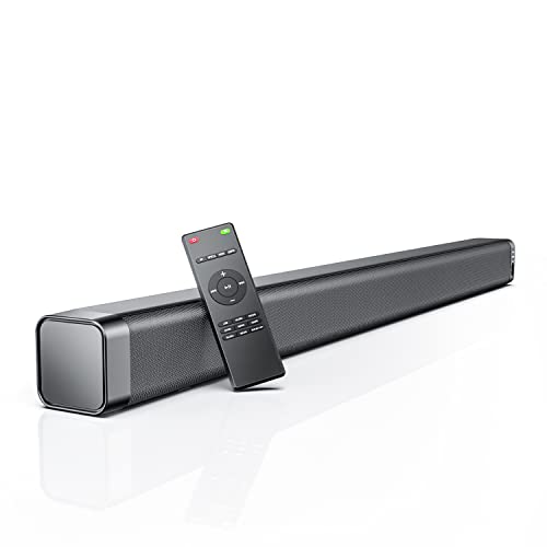 YCLZY Soundbar 2.0 Canali, Sound Bar 4 EQ, 80W Soundbar per TV, 37 Pollici Altoparlante per PC con AUX Ottico USB RCA, Bluetooth 5.0 120 dB Casse con AUX RCA Ottico USB-Nero
