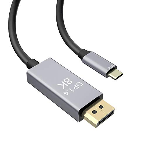 YIWENTEC Cavo da USB-C a DisplayPort 7680x4320 Adattatore HDTV 8K @ 60Hz 4K @ 144Hz (2M, 8K)