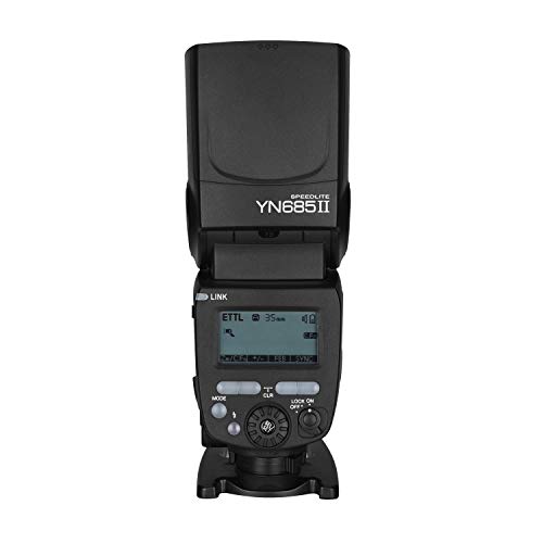Yongnuo - YN685II, sistema di innesco wireless Flash Speedlite master slave GN60 ETTL HSS + 2.4 G per Canon 5DIII 6DII 800D 77D 7D2 T4i T3i 1300D 70D