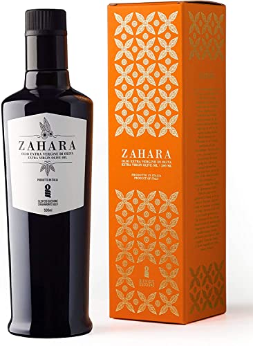 Zahara - Oleificio Guccione | Olio Extra Vergine di Oliva Premium - Estratto a freddo | Sicilia | 500ml + Box