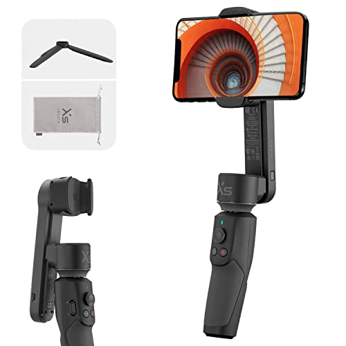 Zhiyun Smooth-XS[Ufficiale]Foldable Smartphone Gimbal Stabilizer Selfie Stick Vlog Youtuber, Black