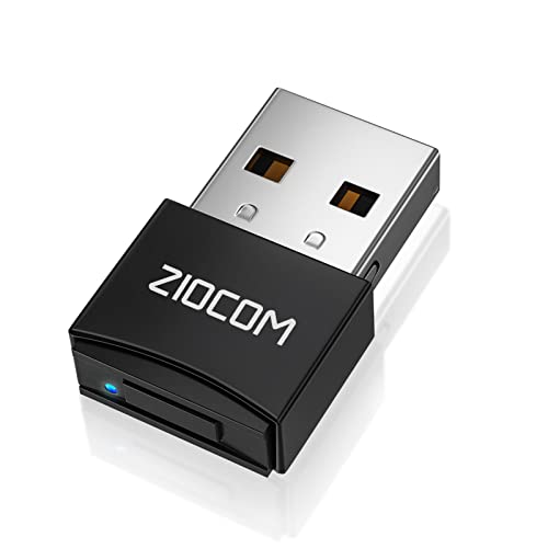 ZIOCOM USB Adattatore Audio Bluetooth per PC Laptop PS4 PS5, Bluetooth 5.0 Audio trasmettitore audio USB, supporta solo i dispositivi audio (non per TV Mouse)