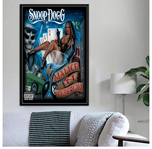 ZOEOPR Poster su Tela Snoop Dogg Doggystyle Poster Tha Doggfather Album Poster Musica Rap Hip Hop Poster Wall Art Canvas Painting 50 * 70Cm Senza Cornice
