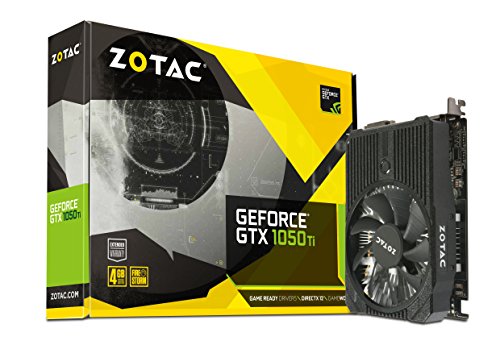 Zotac GeForce GTX 1050 Ti Mini Scheda Video 4GB GDDR5, Clock Base 1303 MHz, 768 CUDA cores, DisplayPort 1.4, HDMI 2.0b, DL-DVI