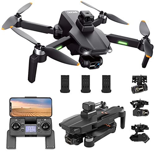 ZQDDBA Drone Professionale per Fotografia Aerea con Doppia Fotocamera 8K, Drone per Evitare Ostacoli a 360° per Principianti, Drone Professionale Economico, Drone con Motore brushless a 6 Livelli d