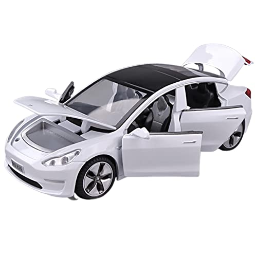 1 32 per Tesla Model 3. Modellini di Auto in Lega Veicoli Giocattol...