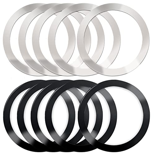 10 anelli magnetici senza fili universali in metallo con adesivo, 2...