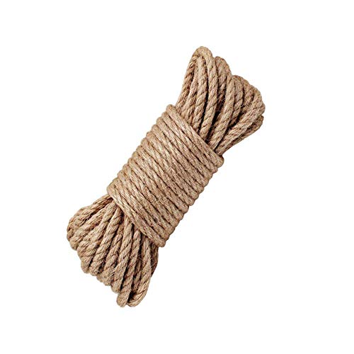 100% corde di canapa naturale Cord LUOOV spessore 6mm e forte iuta corda, Giardino, Nautica, animali, Multi Purpose Utility Sisal Spago Corda
