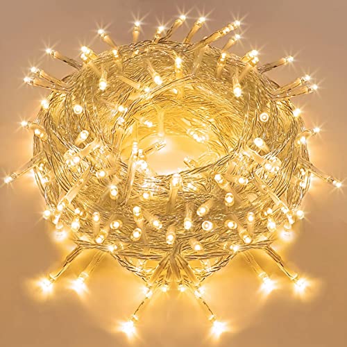 100 luci LED per interni ed esterni, alimentate a corrente elettrica, per albero di Natale, giardino, matrimoni, feste, finestre, decorazioni natalizie