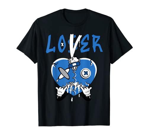 13 Francese Blu Tee Loser Lover Drip Heart Blu Francese 13s Maglietta