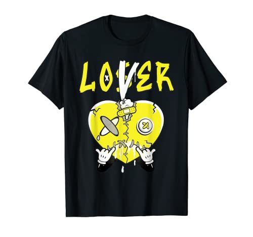 13 Francese Giallo Tee Loser Lover Drip Heart Francese Yellow13s Maglietta