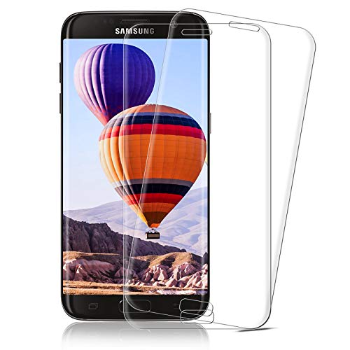  2 pezzi Vetro temperato per Samsung Galaxy S7 Edge, durezza 9H, anti-impronte, ultra trasparente, pellicola protettiva in vetro temperato, pellicola protettiva per display per S7 Edge – Trasparente
