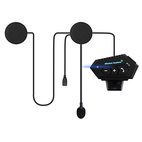 3T6B Auricolare Bluetooth per Casco da Moto, Auricolare con Sistema di Comunicazione a Mani Libere e Funzione di Riduzione del Rumore, per una Varietà di Supporti per Casco