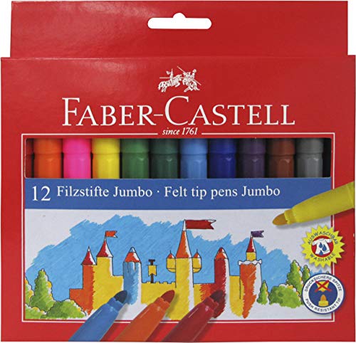 554312 Faber-Castell-Pennarelli con punta in feltro, multicolore,)