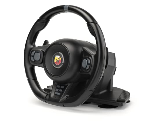 Abarth Volante Gaming per PS4, PC e PS5 (in retrocompatibilità PS4) vibrazione dinamica, force feedback, sterzata 270° diametro 9,19 , pedaliera, cavo 1,8mt
