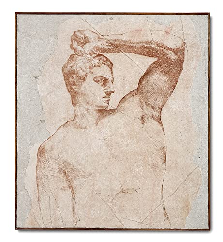 ACQUERELLO ART - Il Lottatore  - Thomas Ronzan (1971), Bassano del Grappa - Riproduzione interamente a mano su tela intonacata in EDIZIONE LIMITATA NUMERATA E CERTIFICATA. Cm. 77x85x2,5