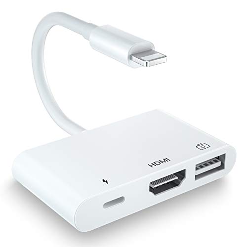 Adattatore HDMI Cavo Digitale AV 1080P USB Adattatore Femmina OTG e Porta di Ricarica Supporto USB Flash Drive, Tastiera MIDI, Mouse, per iPhone 11 12 13 Xs XR X 8 7 6 5 Pad