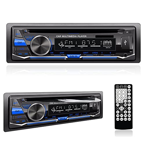 Alondy Autoradio con Lettore CD DVD Bluetooth USB, 1 Din Radio RDS FM AM Ricevitore Audio vivavoce MP3 SD AUX