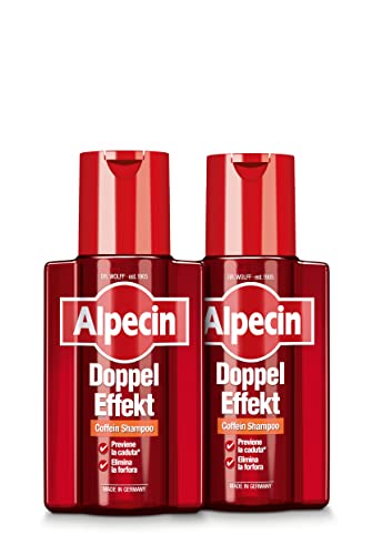 Alpecin Doppel Effekt 2 x 200 ml | Shampoo anticaduta per uomo e Sh...