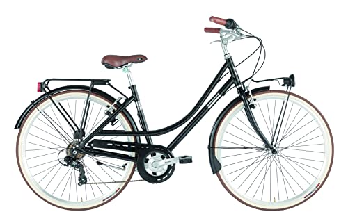ALPINA City bike FREETIME da donna, 28 , cambio a 7V e telaio in alluminio 46 cm Nero