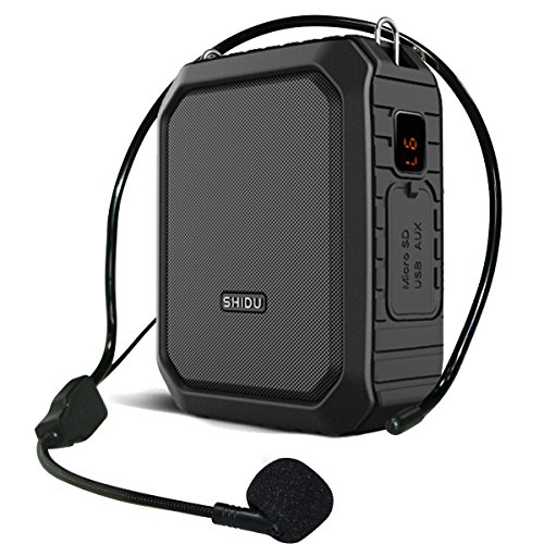 Amplificatore vocale Bluetooth microfono con altoparlante, 18W voice amplifier impermeabile personale portatile ricaricabile per casse insegnanti, guide turistiche, insegnante, insegnante, ecc.