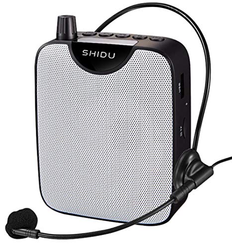 Amplificatore vocale portatile SHIDU cassa con microfono cuffia Batteria ricaricabile Sistema PA personale amplificatore voce portatili mini per insegnanti, guida turistica, yoga, allenatori