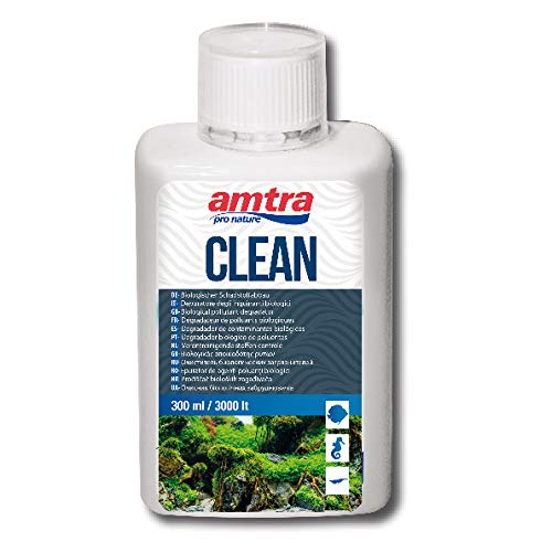 AMTRA CLEAN - Depuratore d acqua naturale per acquari, Trattamento naturale dell acqua per acquari, Riduce i cambi d acqua, Formato 300 ml
