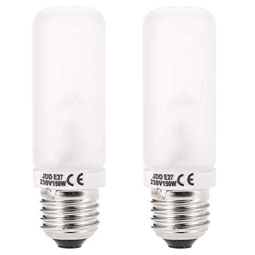 Andoer JDD E27 150W lampadina, E27 Studio Strobe Fotografia Modeling Flash Light Bulb Tubo Della Lampada 220V-240V - 2 pezzi