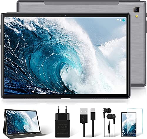 Android 11 Tablet 10 Pollici con Custodia, 4GB RAM Octa-Core YESTEL T5 Tablets, Processore da 1.6 GHz Batteria 6000mAh GPS 64GB Espandibili Fino 128GB, Spazio Grigio