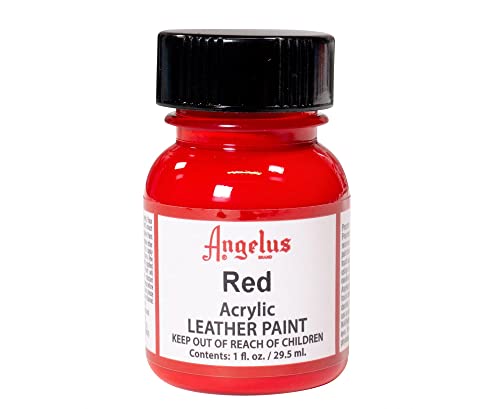Angelus, Colore acrilico per pelle, 29,5 ml  Tinta acrilica Angelus, per pelle, rosso, 30g