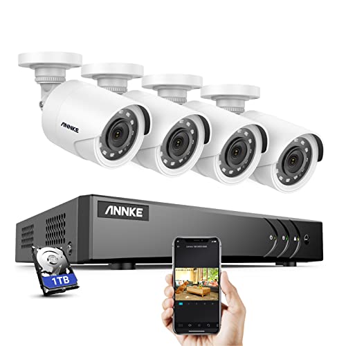 ANNKE 1080p Kit di Sorveglianza Cablato CCTV 8CH 5MP Lite H.265+ DV...