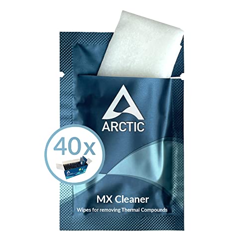 ARCTIC MX Cleaner (40 pezzi) - Salviettine detergenti per rimuovere la pasta termica, 11,5 x 11,5 cm, biodegradabile