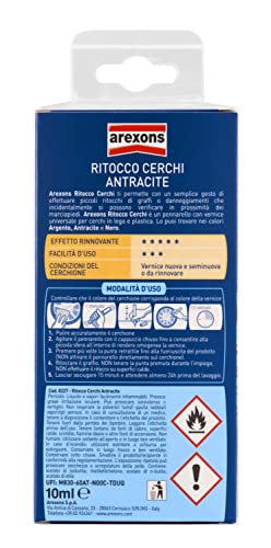 AREXONS 8227 Ritocco Cerchioni Antracite 10 ml, Pennarello a Vernic...