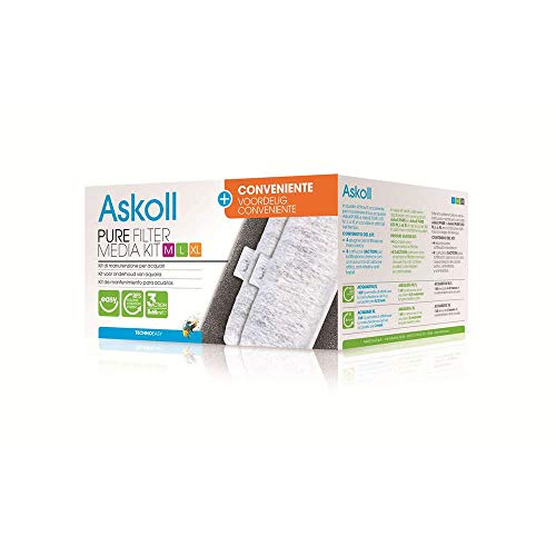 Askoll Ac350014 Pure Filter Media Kit + Conveniente con Cartucce 3Action, XL