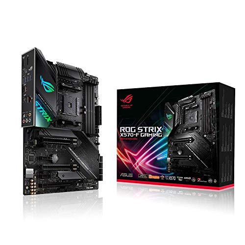 ASUS ROG Strix X570-F Gaming Scheda Madre AMD X570 ATX con PCIe 4.0, Intel Gigabit Ethernet, 14 Fasi di Alimentazione, 2 M.2 con Dissipatori, SATA 6Gb s, USB 3.2 Gen 2 e Illuminazione RGB Aura Sync