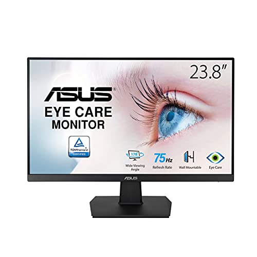ASUS VA247HE Monitor 23.8  FHD 75hz VGA DVI HDMI