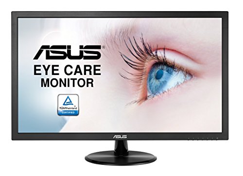 ASUS VP228DE 21.5  Monitor, FHD, 1920 x 1080, TN, D-Sub, Filtro Luce Blu, Flicker Free, Certificazione TUV
