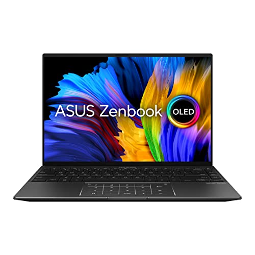 ASUS ZenBook 14 UM5401QA#B09R29N43B, Notebook in alluminio con Monitor 14  OLED 2,8K Glossy, AMD Ryzen 7 5800H, RAM 8GB, 512GB SSD PCIE, Windows 11 Home, Jade Black, custodia inclusa