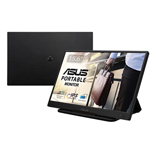 ASUS Zenscreen MB166C - Monitor per laptop FHD da 15,6 «- Telelavoro o gioco - Alimentato e display tramite USB Type-C - Pannello IPS - 1920x1080 - 250cd m² - Filtri luce blu - Senza sfarfallio