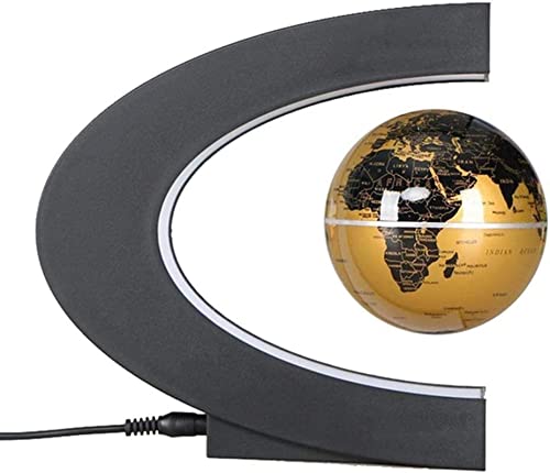 AUNEVN Globo Magnetico Galleggiante con luci a LED Globo Galleggiante a levitazione Magnetica Globi Maglev Mappa del Mondo per l insegnamento della Decorazione (C)