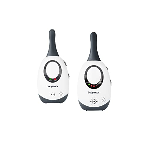 Babymoov Babyphone Simply Care Audio con funzione VOX, doppio allarme e 2 adattatori, portata 300 m, grigio