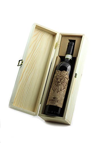 BAROLO DOCG 2015 Lebon 0,75 l Vino Rosso - pregiata etichetta in sughero in cassetta di legno massello con logo - PROMO idea regalo Natale