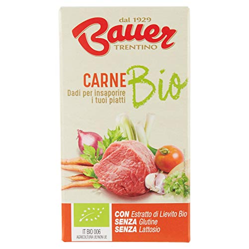 Bauer Dado per Brodo di Carne Bio, 6 x 10g