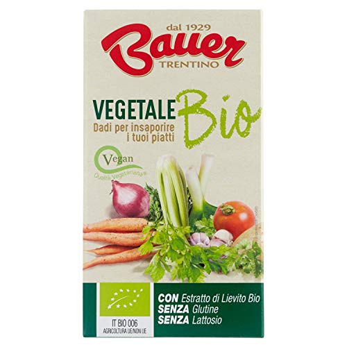 Bauer Dado per Brodo Vegetale Bio, 6 x 10g