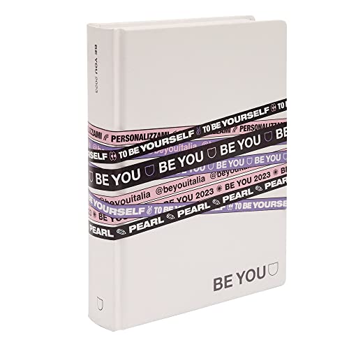 Be You White Pearl Diario Agenda, Formato 18,2x13,5cm, Collezione 2...